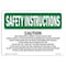 Signmission OSHA INSTRUCTIONS Sign, Read Directions In Owner's Guide, 5in X 3.5in Decal, 3.5" W, 5" L, Landscape OS-SI-D-35-L-11431 - alternate 1